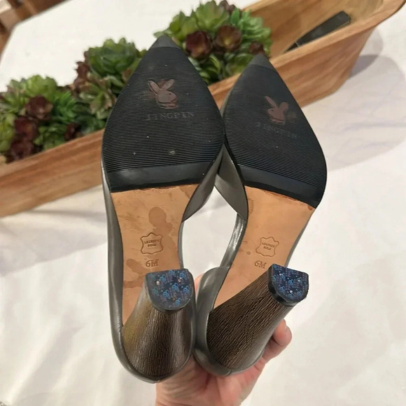 Talbots women’s D'orsay styles heeled‎ pumps heels shoes gray size 6 EUC - Picture 6 of 7